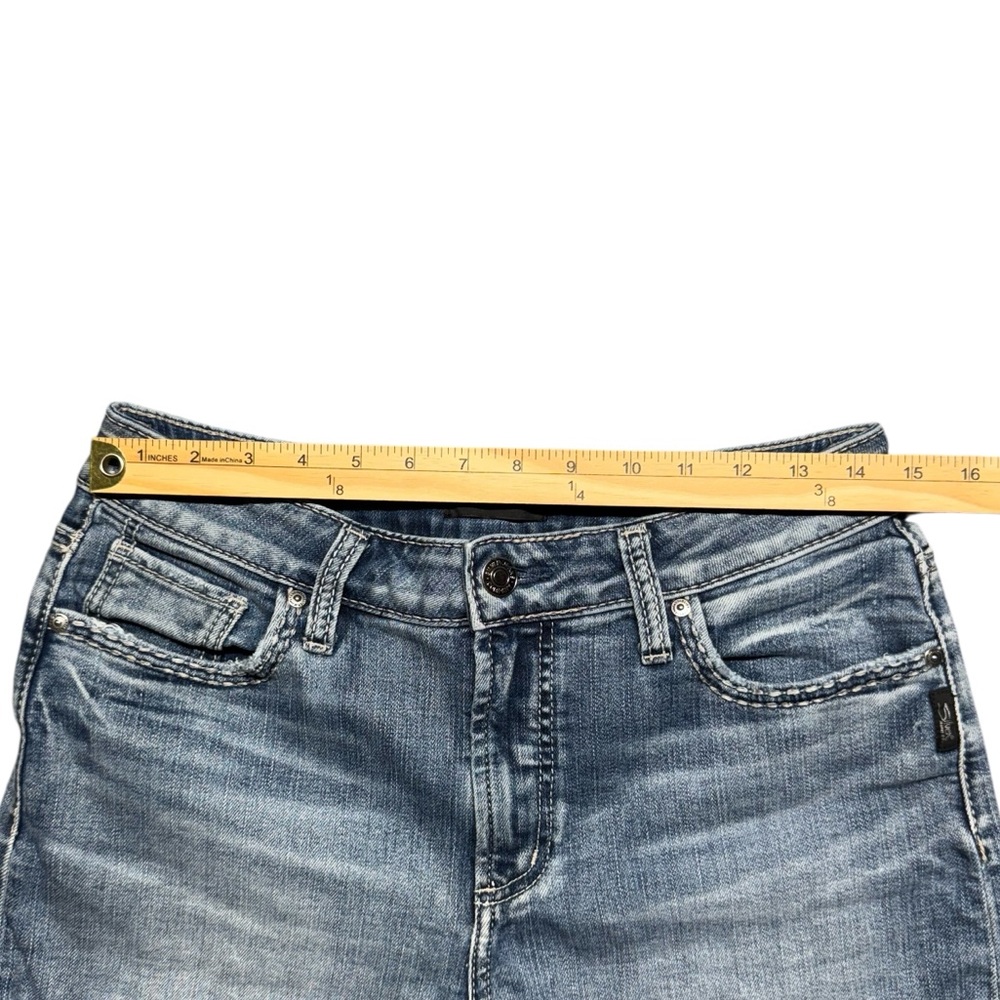 Silver Jeans Avery Shorts Womens Size 29 Blue Stretch High Rise Denim Cuffed - Picture 4 of 11
